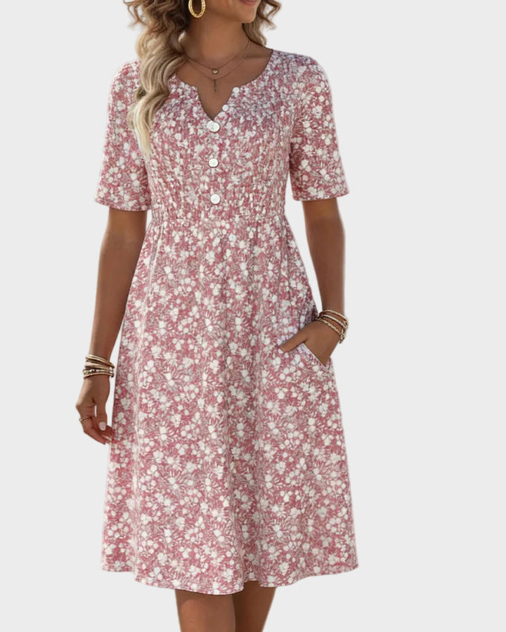 Carmen - Loose and light floral midi dress