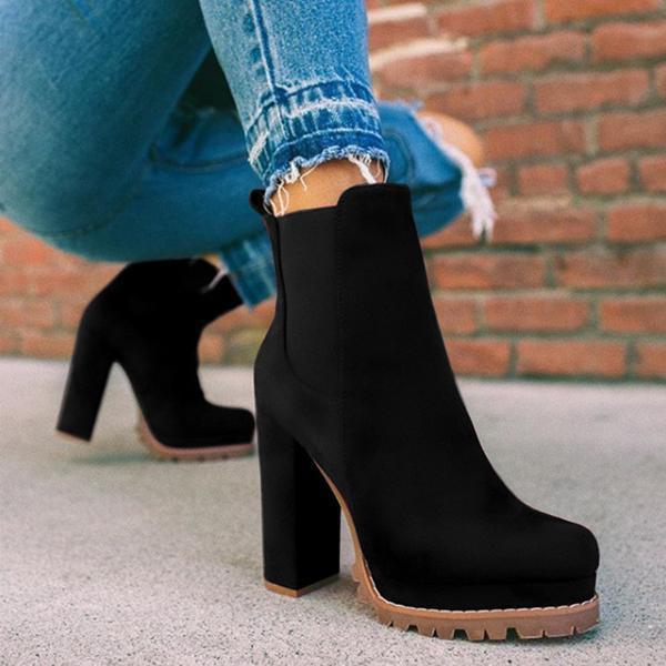 Block Heel Ankle Boots