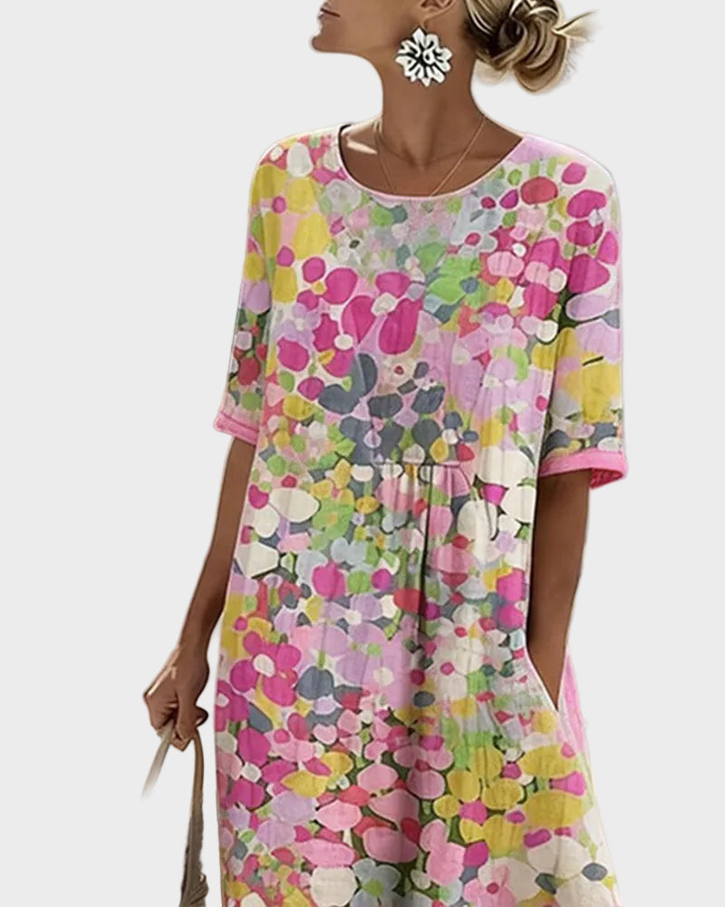 Elena - Loose and light floral midi dress