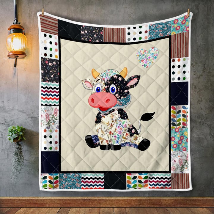 Farm Life Cow Quilted Blanket