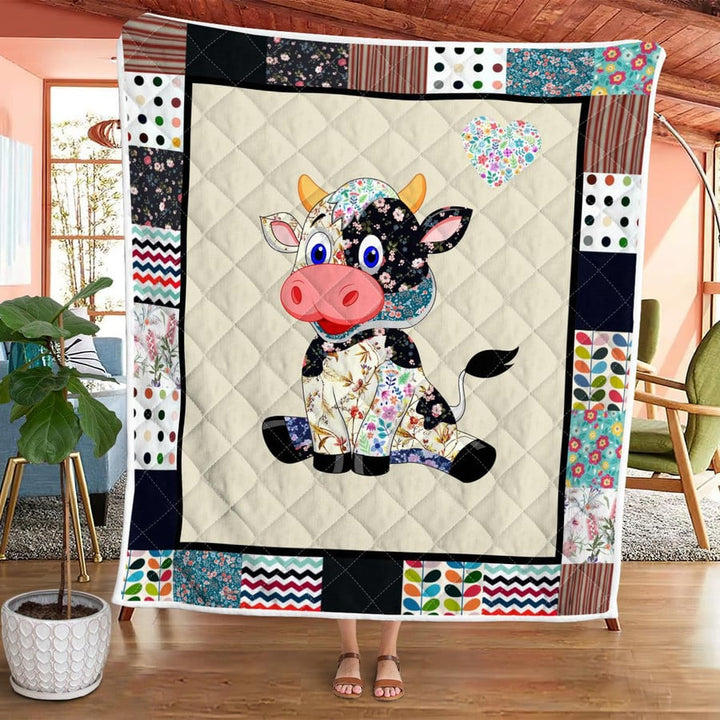 Farm Life Cow Quilted Blanket