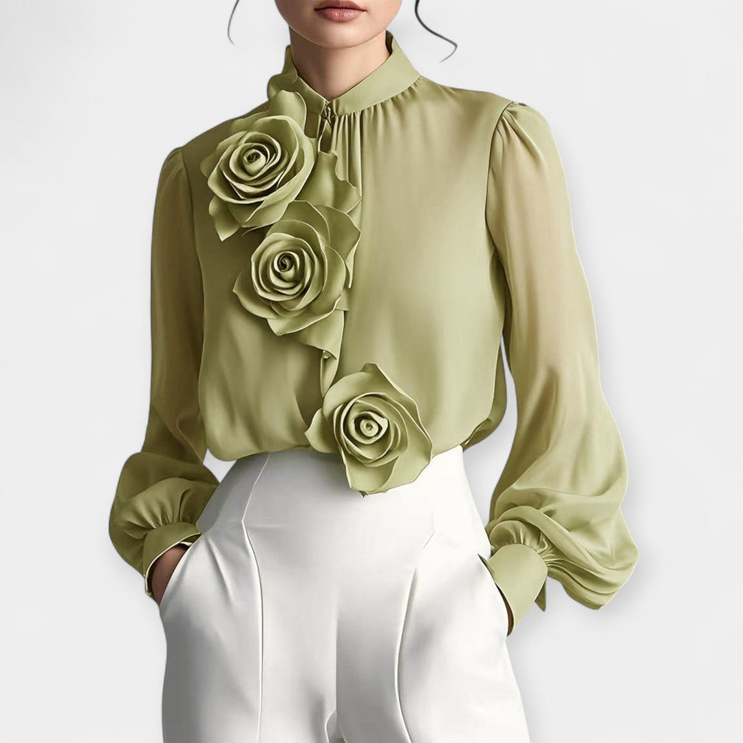 T-shirt with 3D roses
