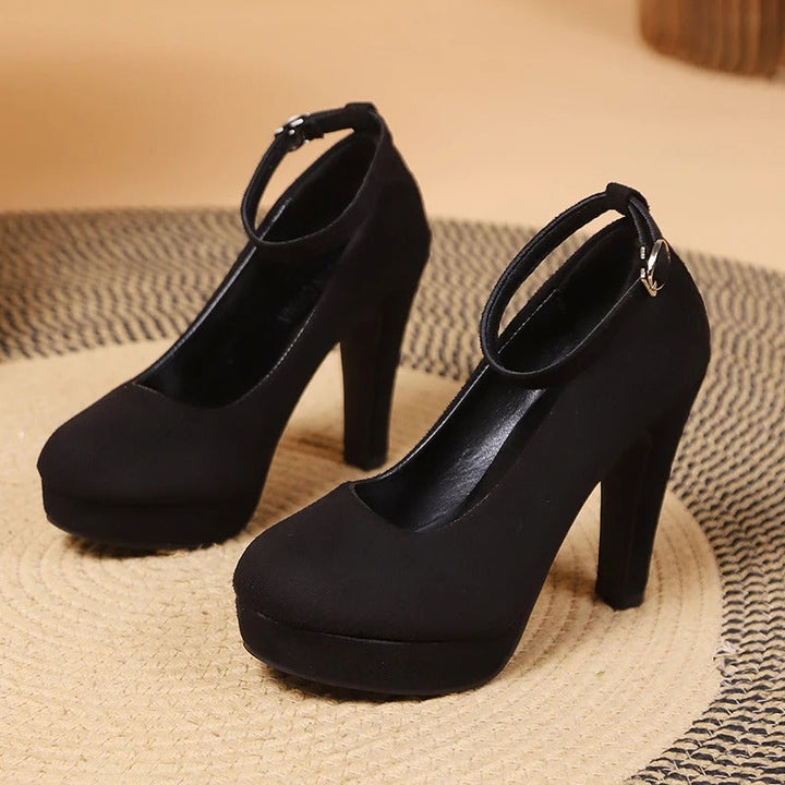 Platform Ankle Strap Pumps