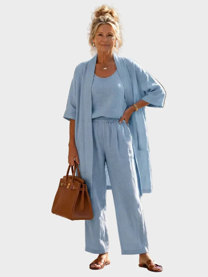 Linnea - Light linen set