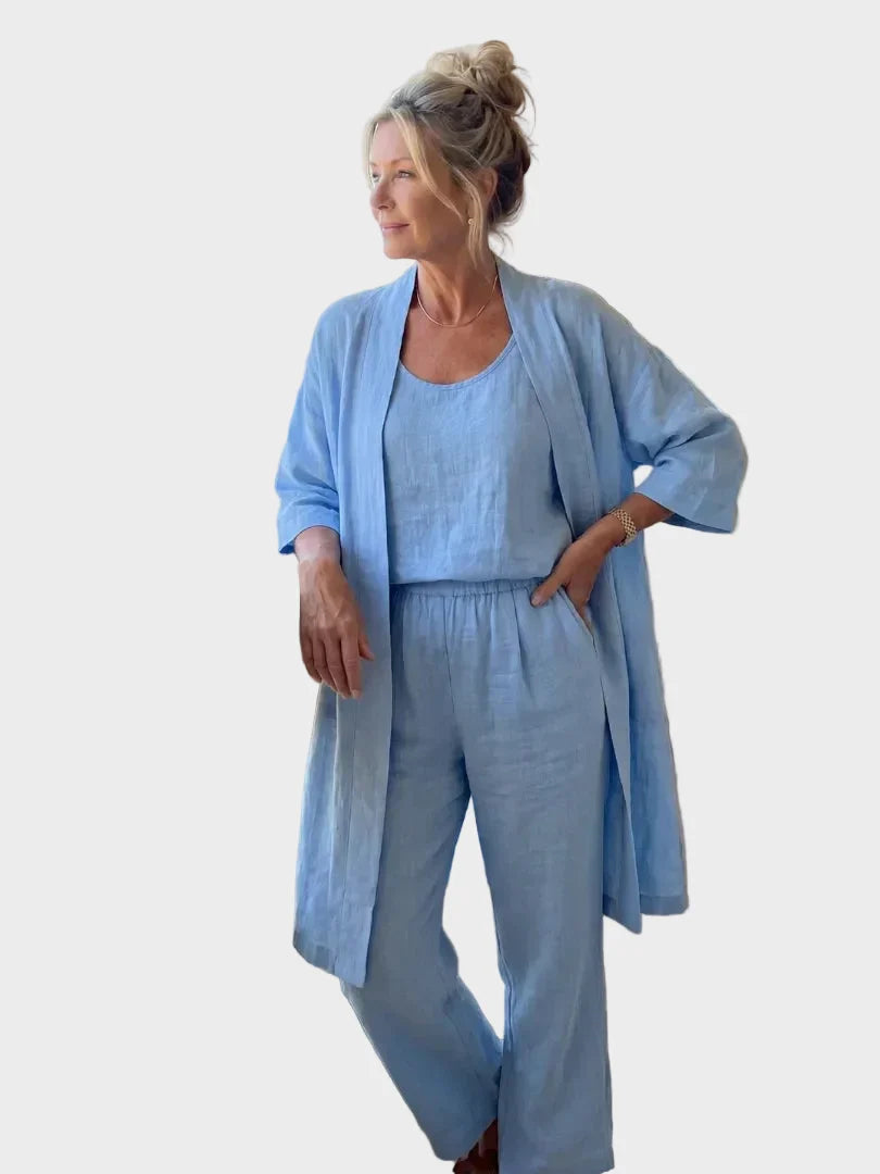 Linnea - Light linen set