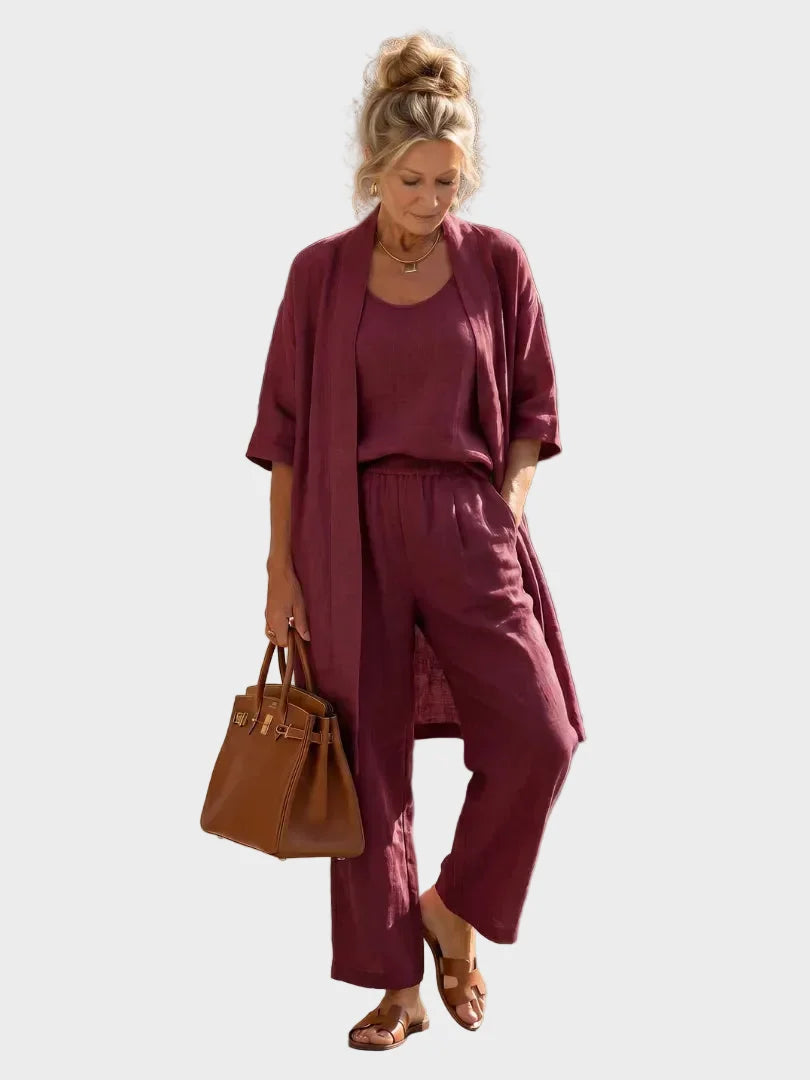 Linnea - Light linen set