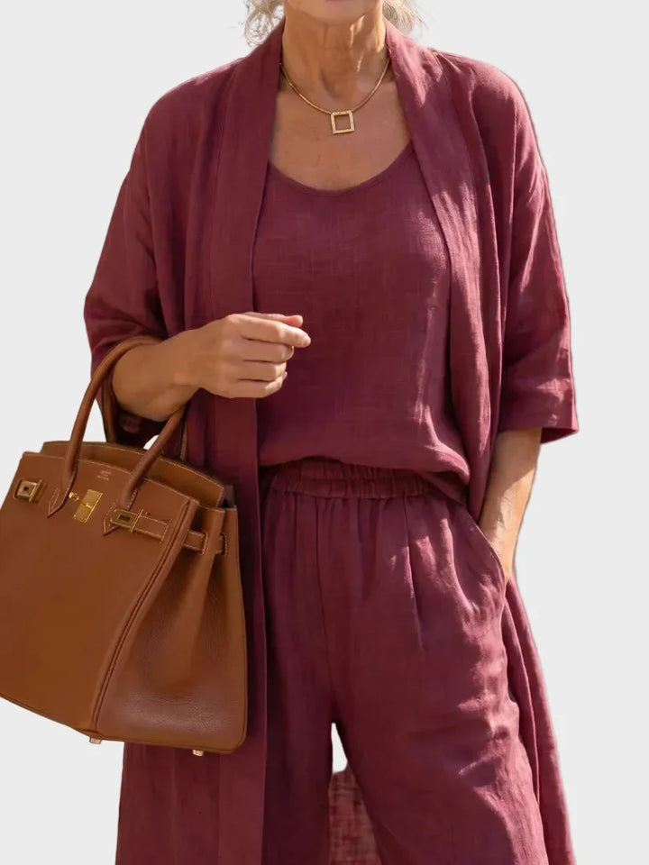 Linnea - Light linen set