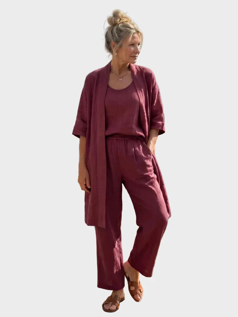 Linnea - Light linen set