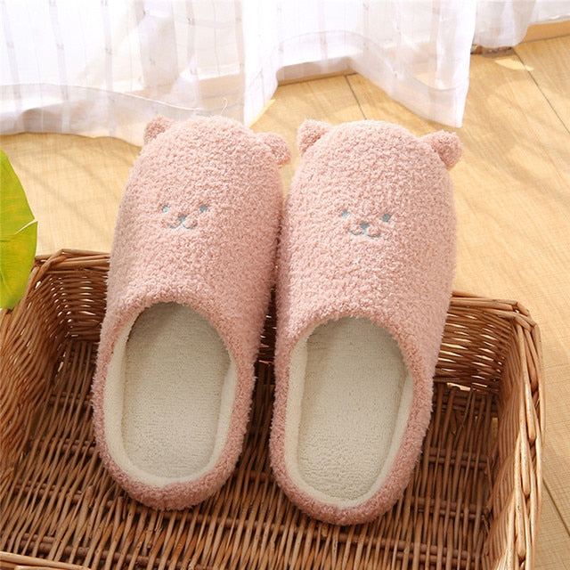Cute Warm Animal Slippers with Soft Lining