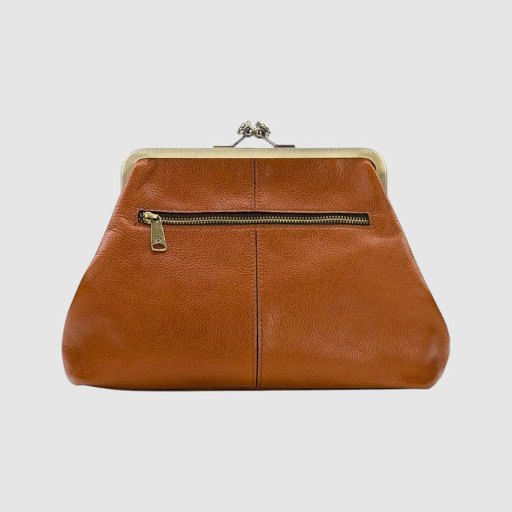 Leontýna - Leather bag with retro clasp