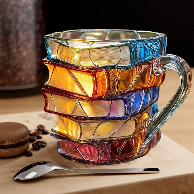 Unique handcrafted 3D mug for book lovers