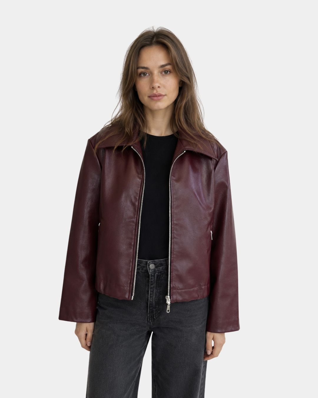 Rosélinea Faux-Leather Jacket