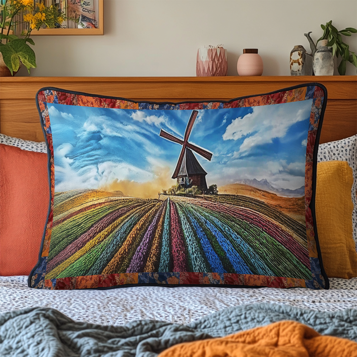 Colorful Tulips v2 Quilted Bedding Pillow Case