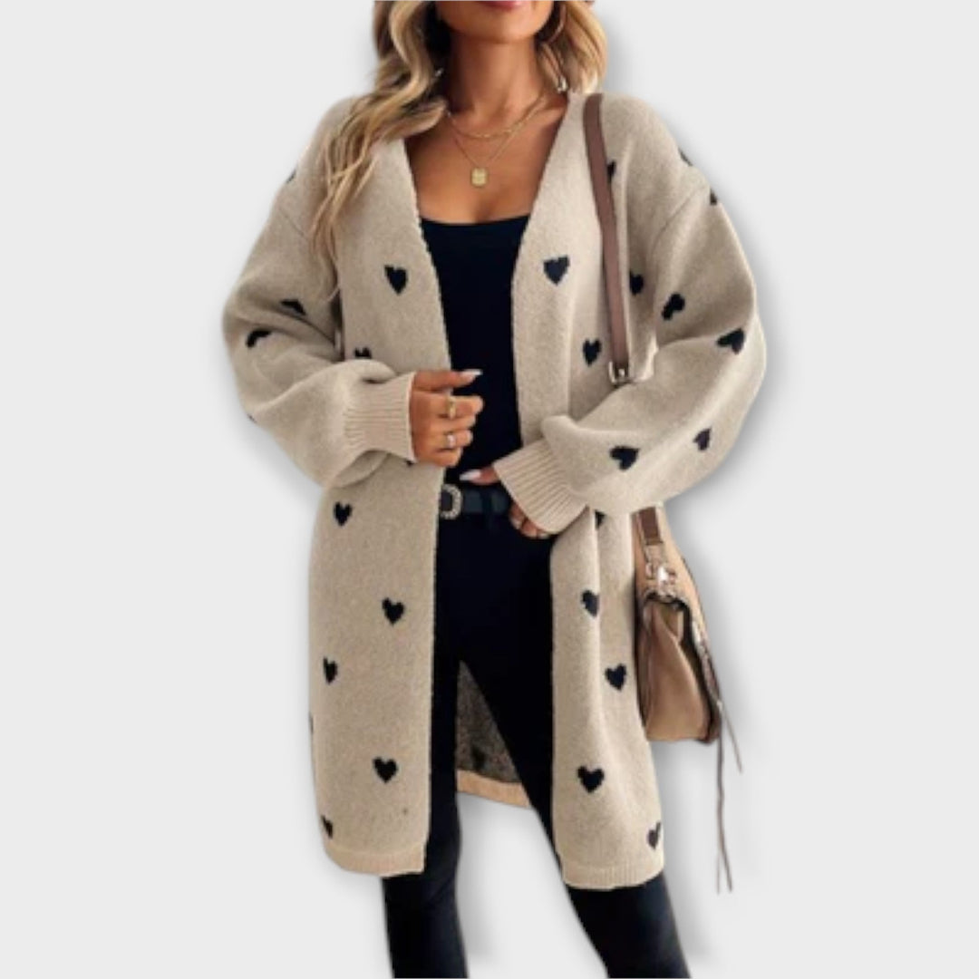 Julia - Cardigan with a heart pattern