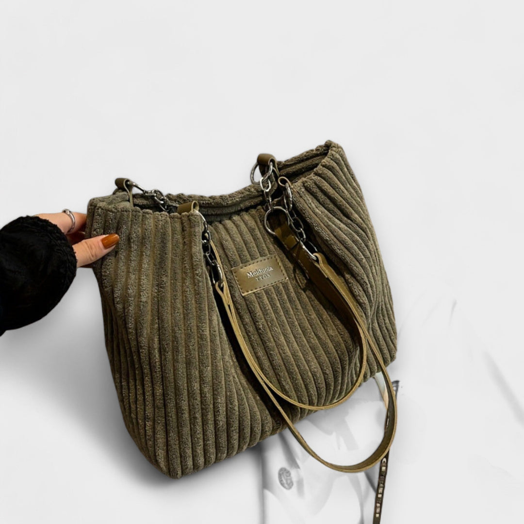 Cecile. - Soft cord shoulder bag