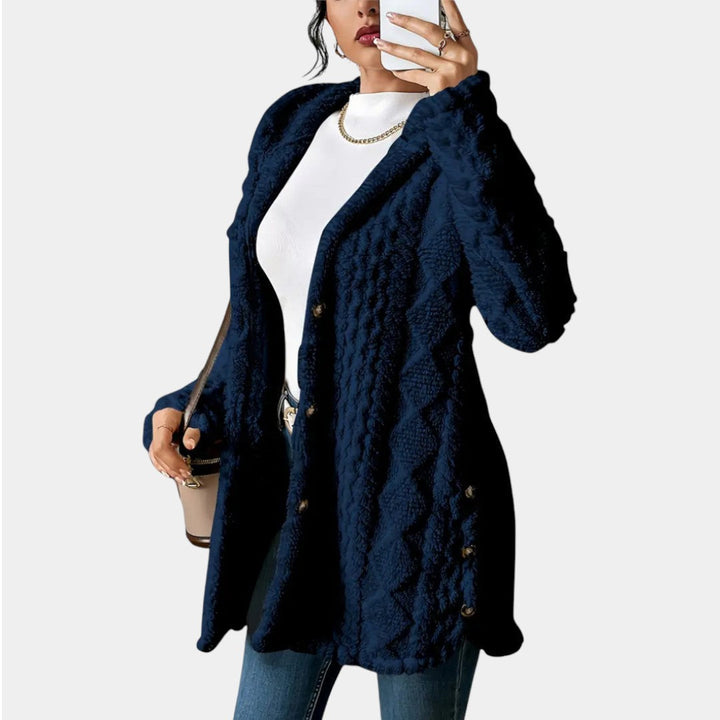 Štěpánka - Plush cardigan with a hood