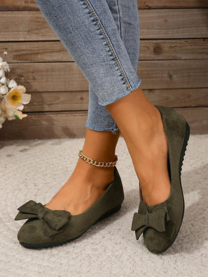 Trendy Women’s Slip-Ons with Bow and Soft Sole