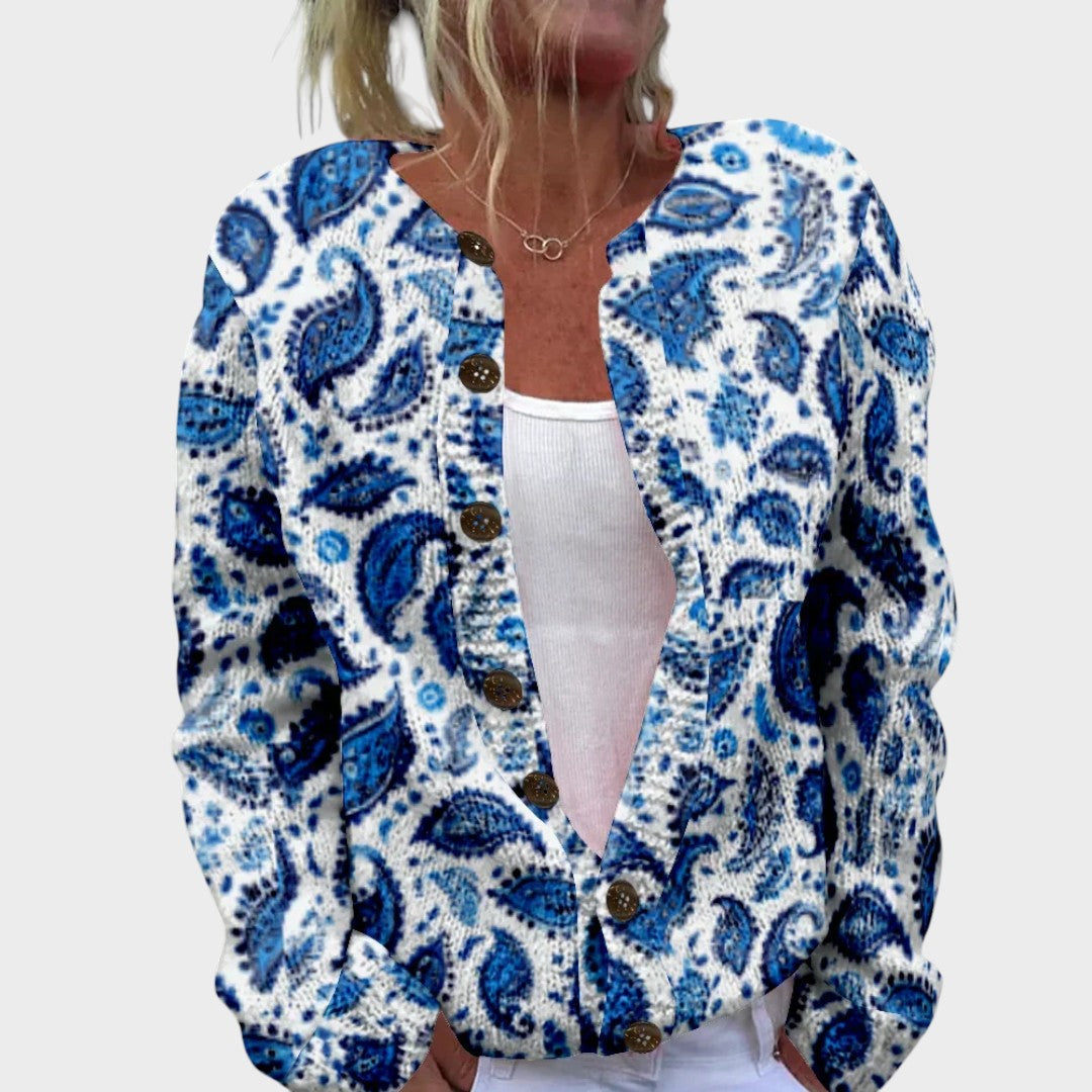 Maria - Autumn floral cardigan