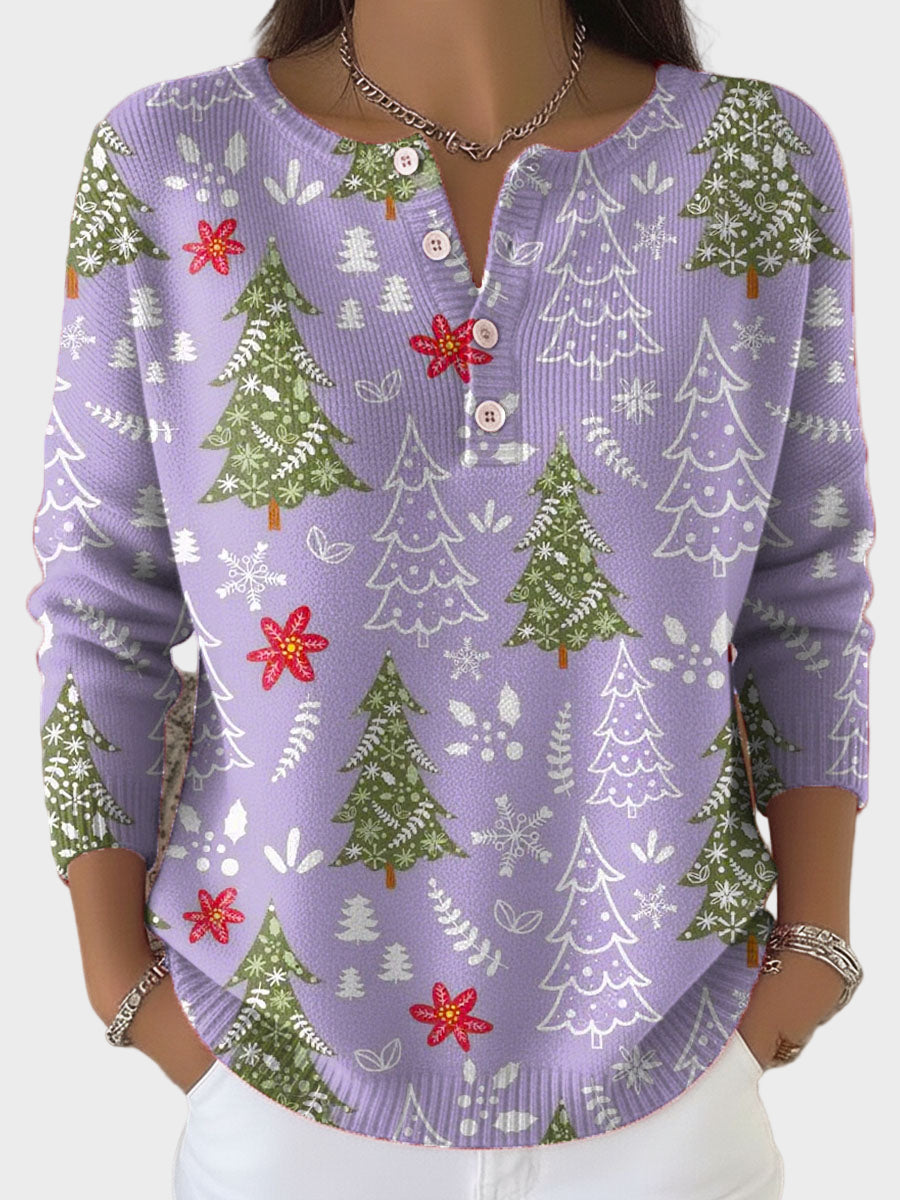 Iris - Christmas sweater with buttons