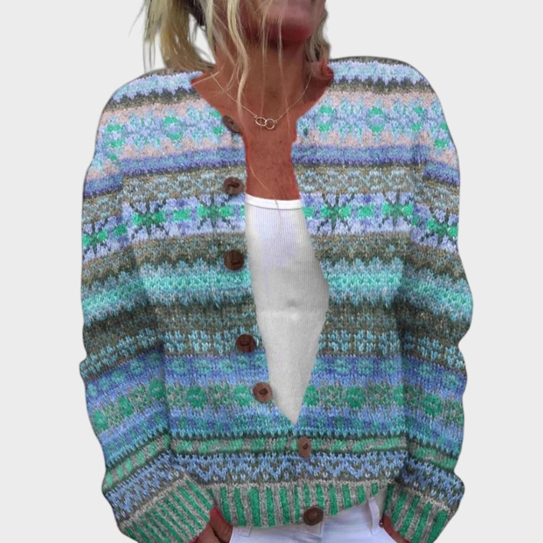 Isabel - Autumn floral cardigan