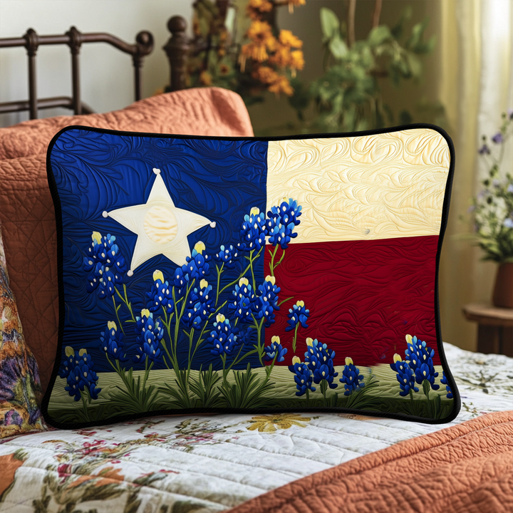 Texas Pride Quilted Bedding Pillow Case