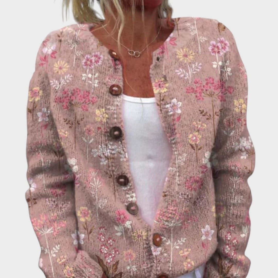 Raquel - Autumn floral cardigan
