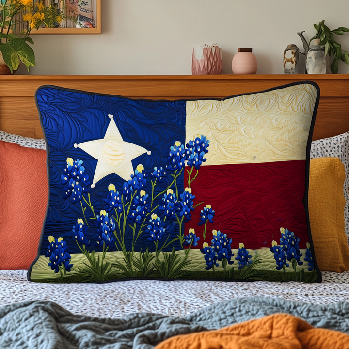Texas Pride Quilted Bedding Pillow Case