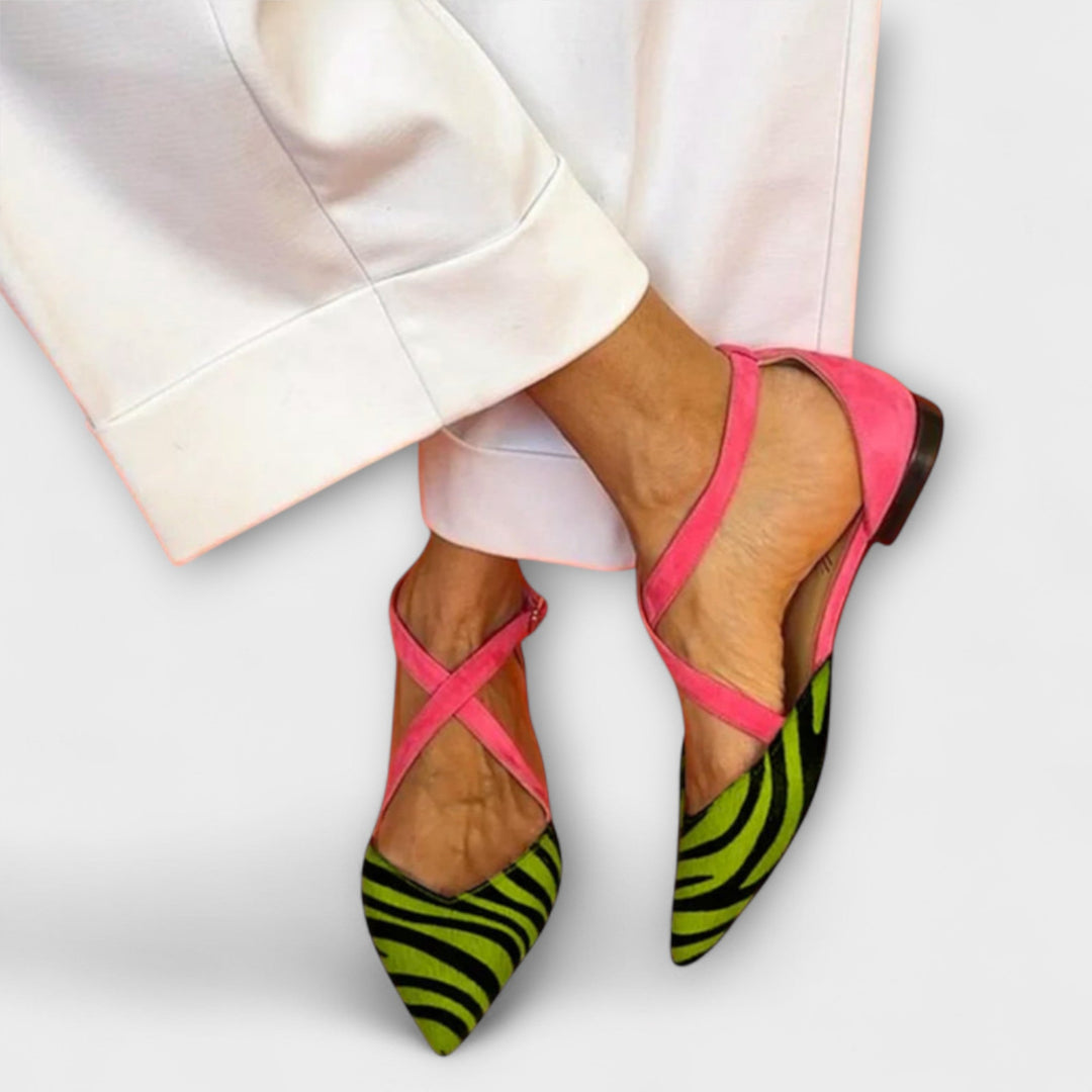 Adéla - Zebra print ballet flats