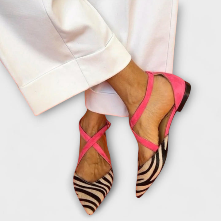 Adéla - Zebra print ballet flats