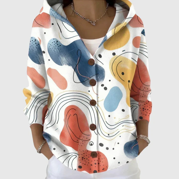 Comfort Cardigan with Knitted Hood