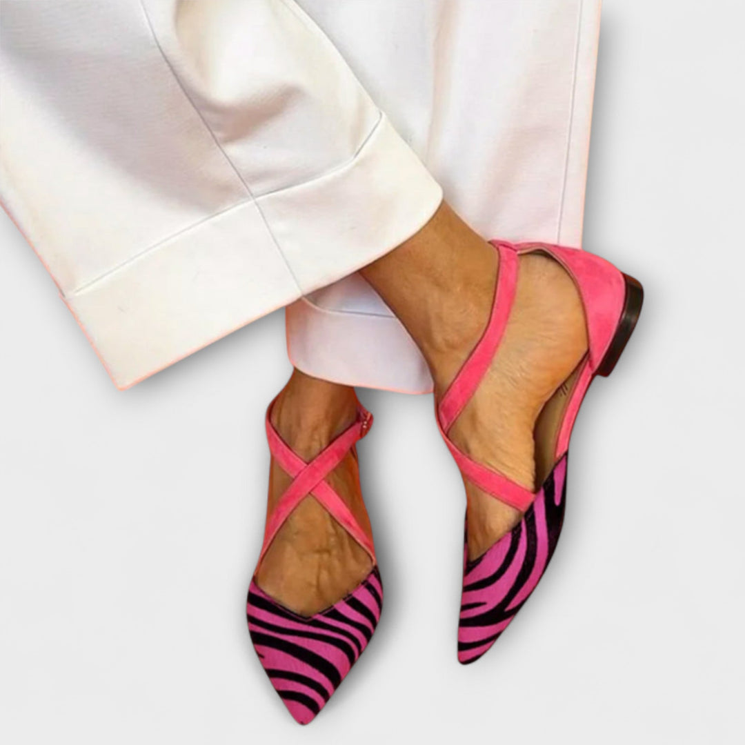 Adéla - Zebra print ballet flats