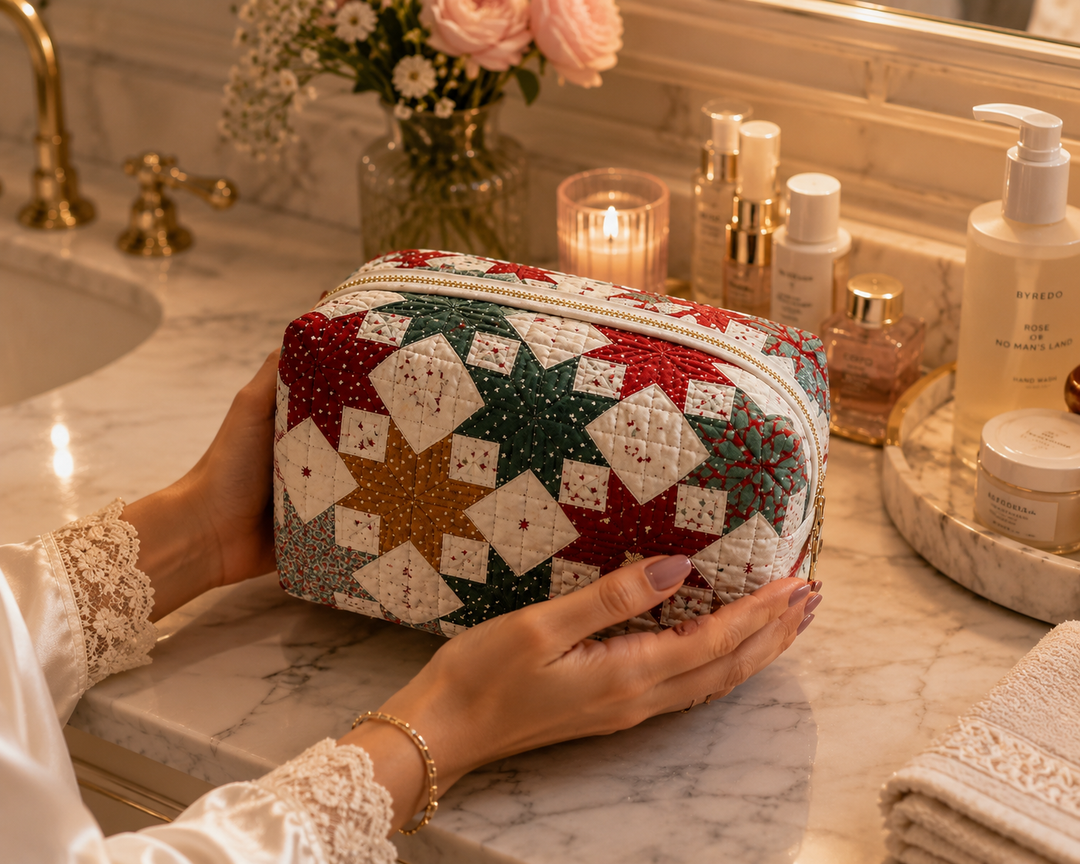 Barnstar Bliss Quilted Makeup Bag
