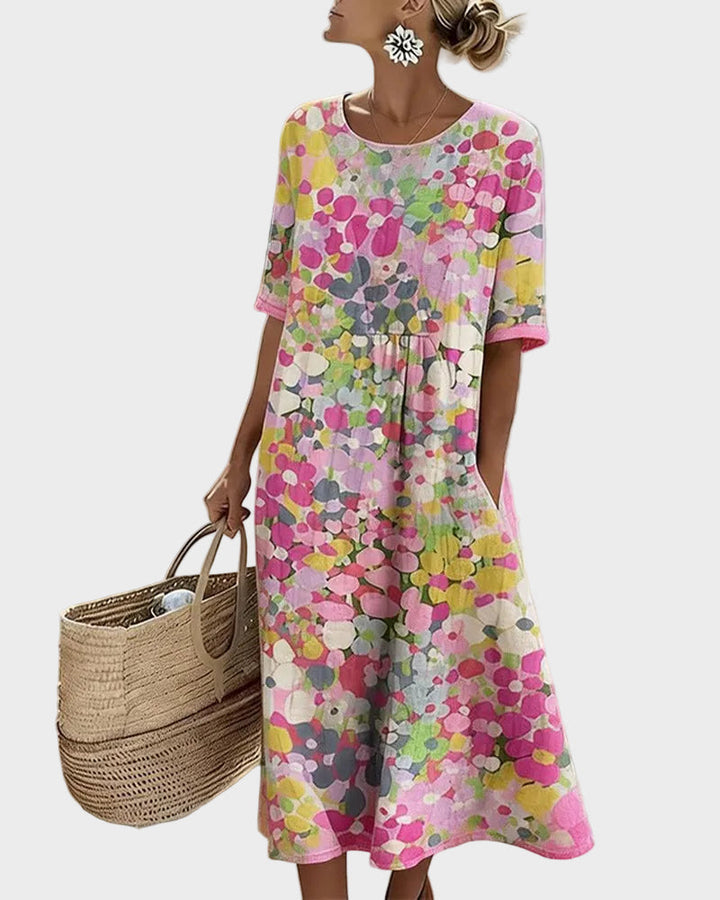 Elena - Loose and light floral midi dress