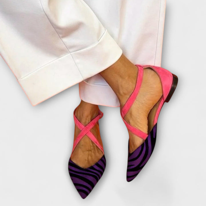 Adéla - Zebra print ballet flats