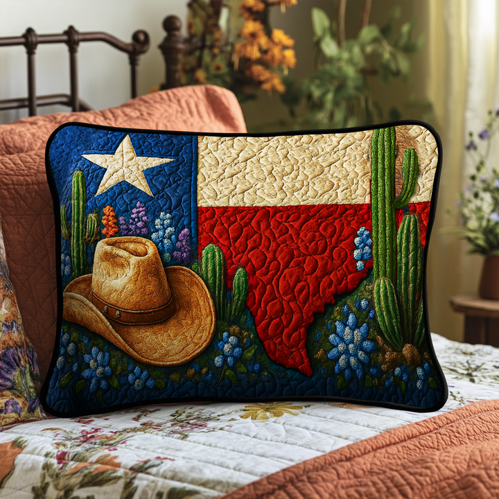 Texas Spirit Quilted Bedding Pillow Case