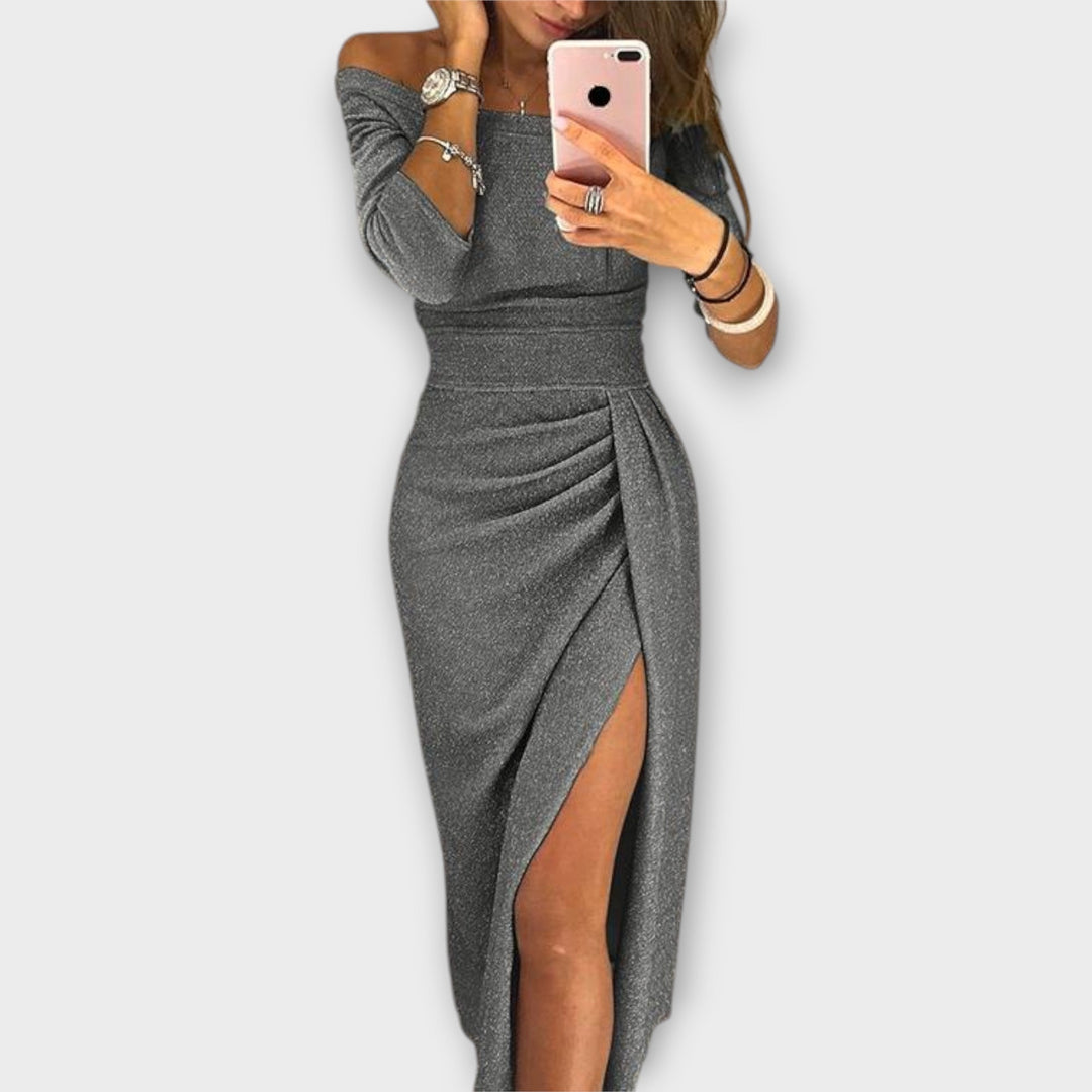 Lena - Elegant dress with bare shoulders