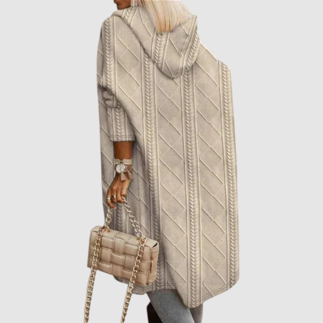 Lucie - Long cardigan with hood