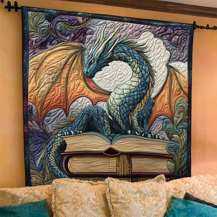 Twilight Guardian Art Quilt Hanging