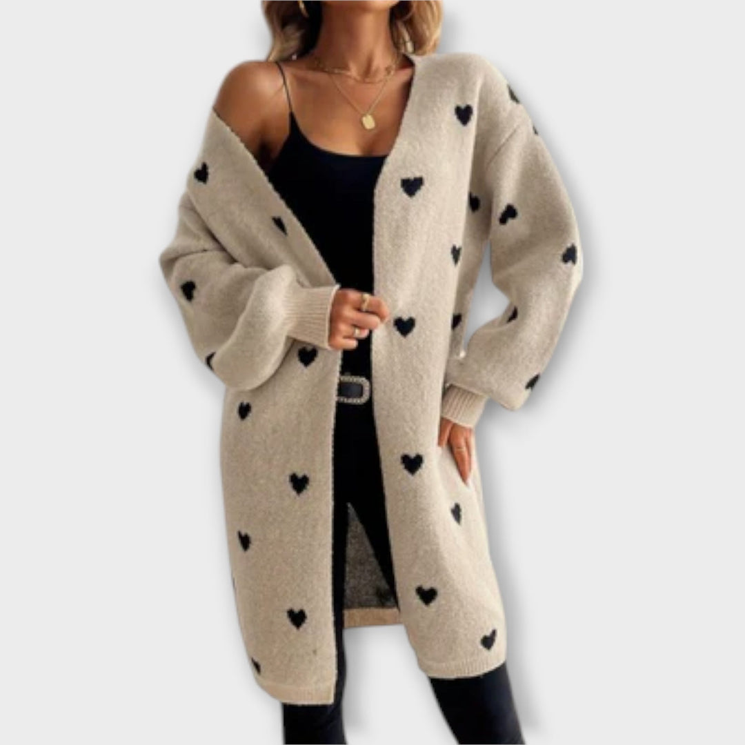 Julia - Cardigan with a heart pattern