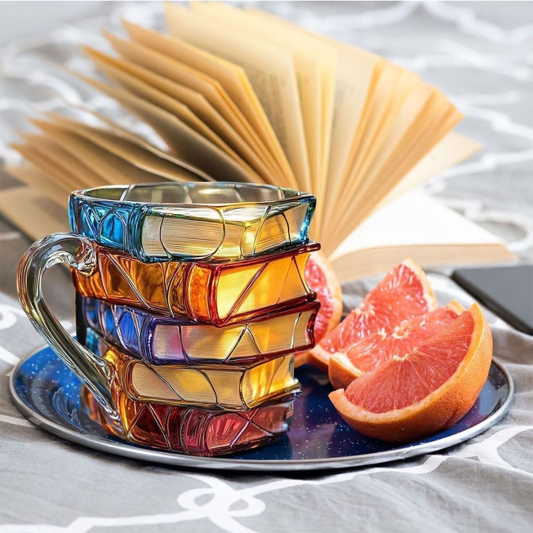 Unique handcrafted 3D mug for book lovers