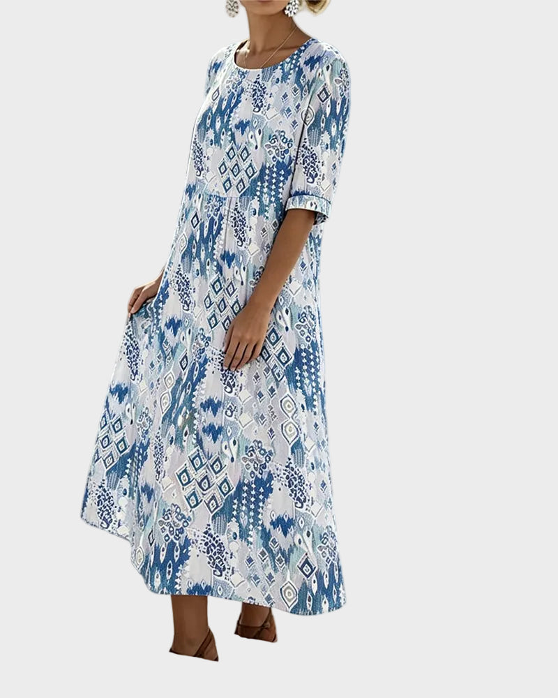 Emma - Loose and light floral midi dress