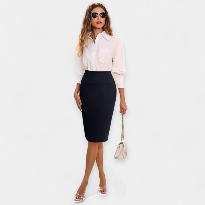 Meda - Midi Skirt with High Waist