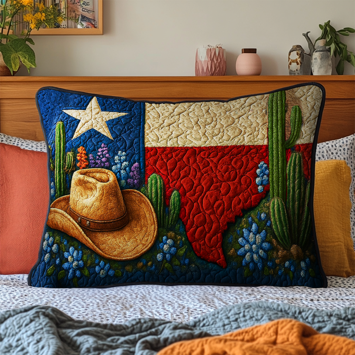 Texas Spirit Quilted Bedding Pillow Case