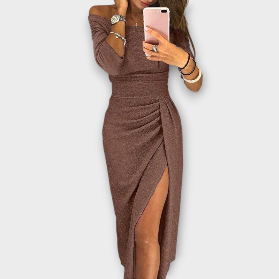 Lena - Elegant dress with bare shoulders