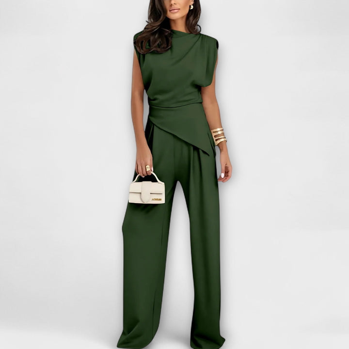 Michaela - Asymmetric set with dramatic shoulders