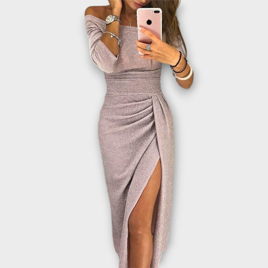Lena - Elegant dress with bare shoulders