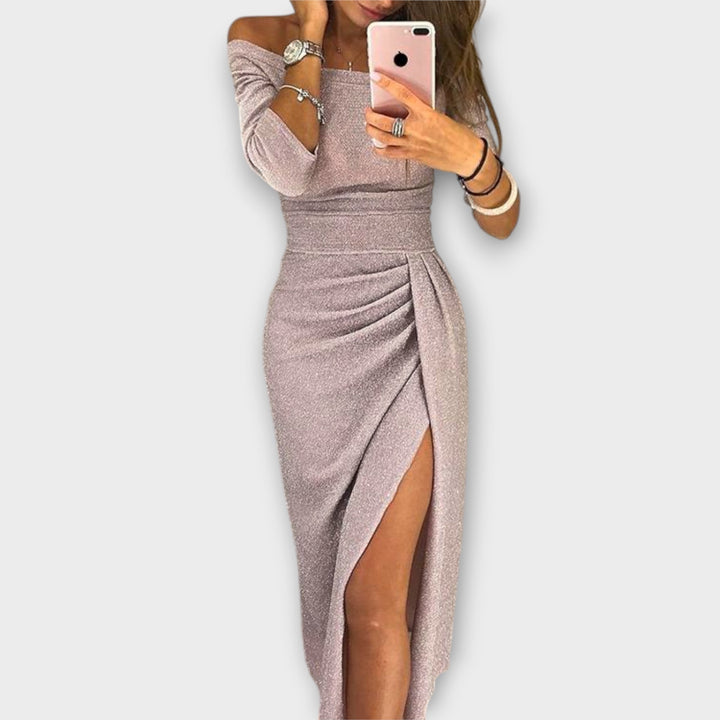 Lena - Elegant dress with bare shoulders