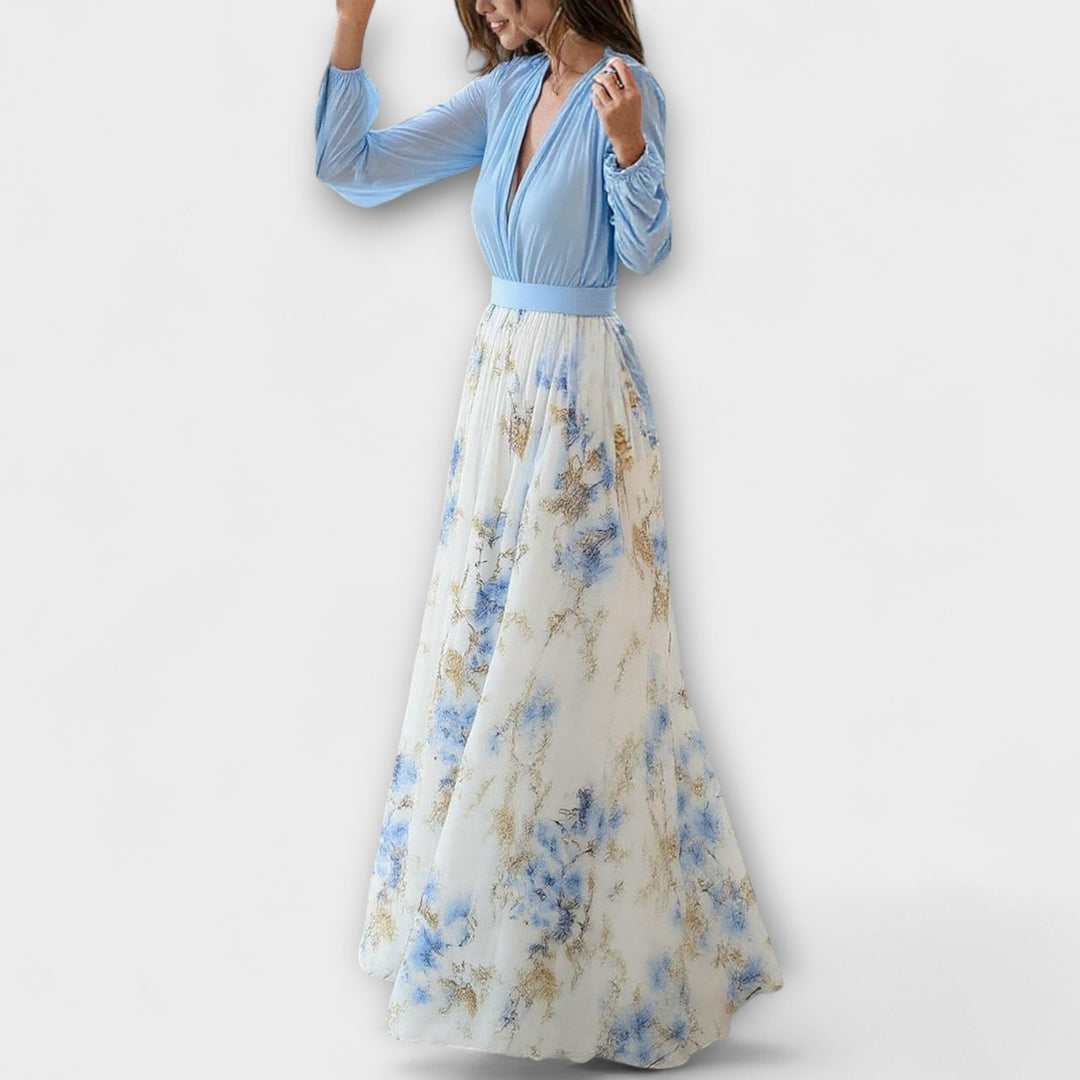 Harper - Shiny floral maxi dress