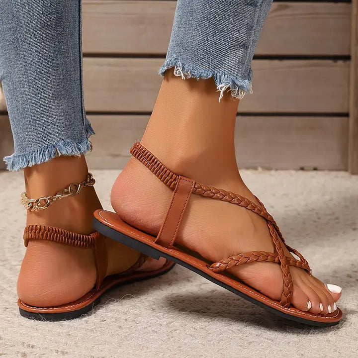 Orthopedic Sandals with Braided Straps for Women