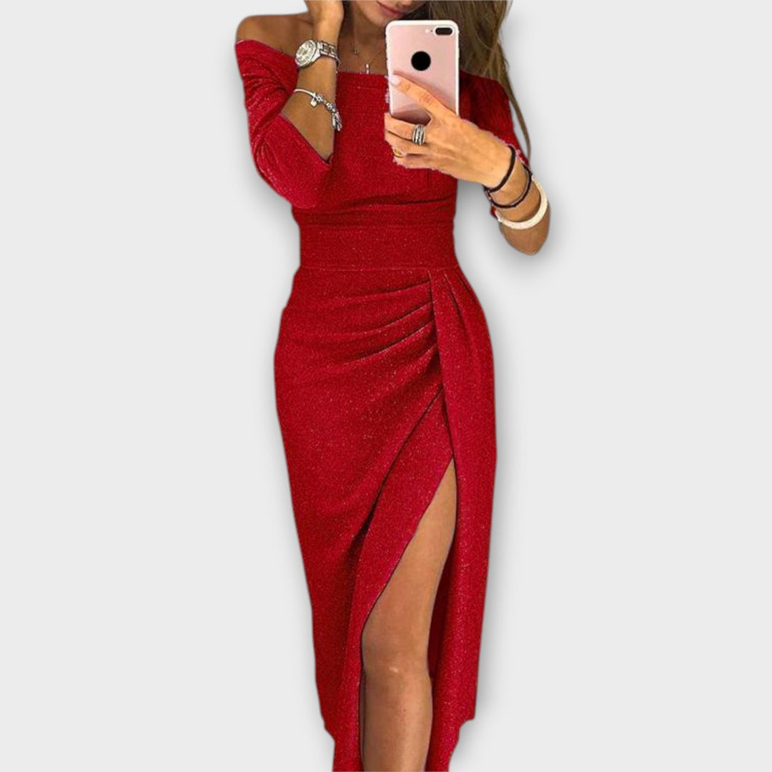 Lena - Elegant dress with bare shoulders